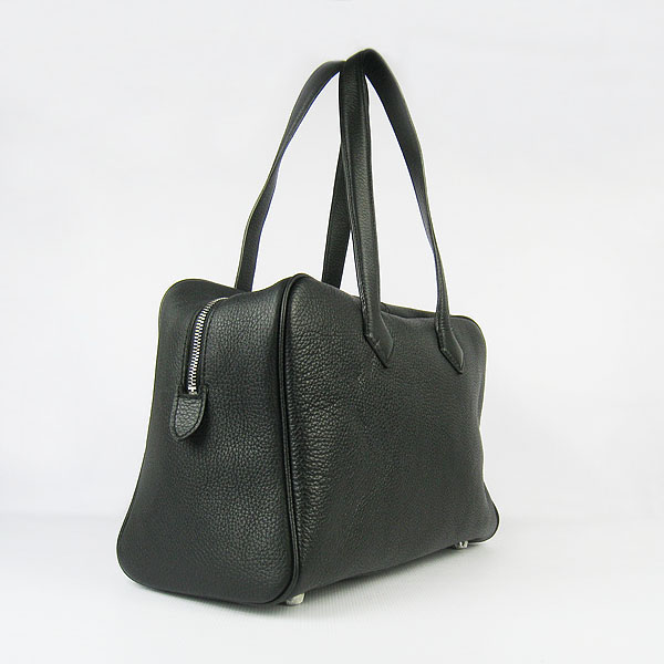 Best Replica Hermes Victoria Cowskin Leather Bags 2010 Black H2802